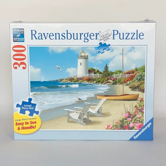 New sealed Ravensburger 300 pcs Large Format Puzzle-Sunlit Shores - Picture 8 of 13